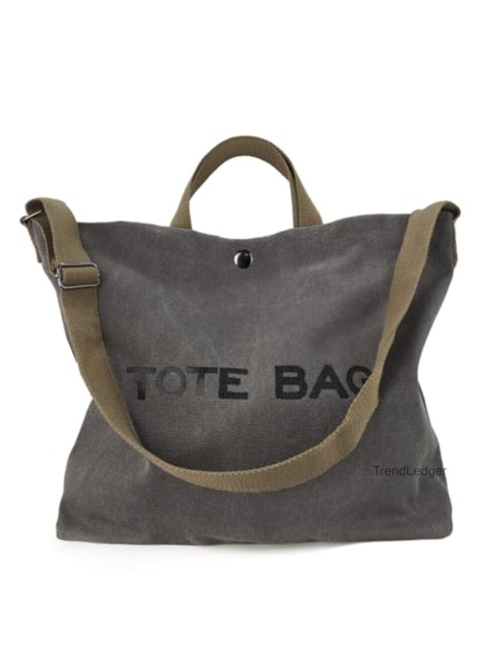 Canvas Tote Bag Travel Shoulder Crossbody Top Handle Large